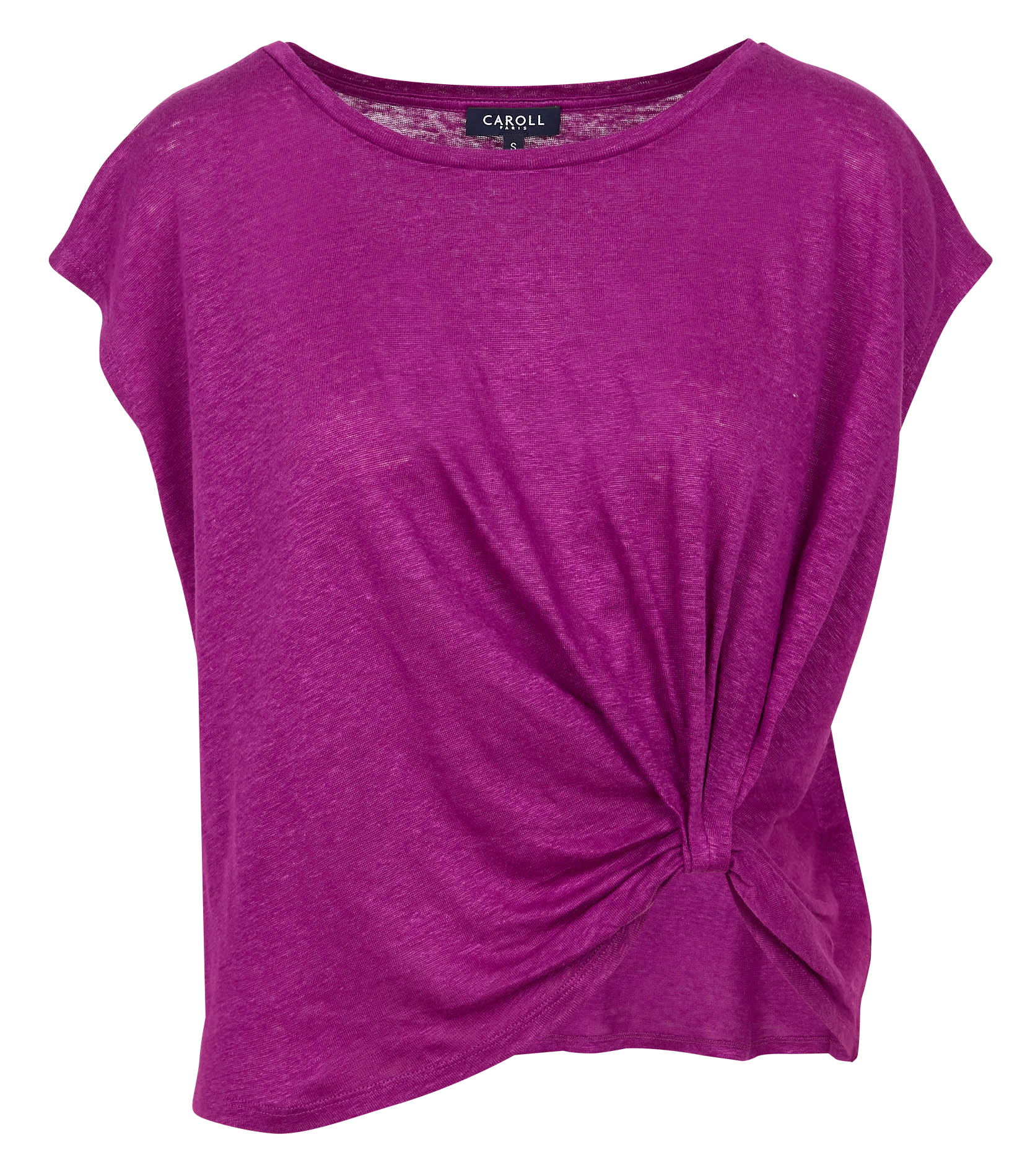 TIMEO - Tee-shirt oversize col rond en lin | Violet