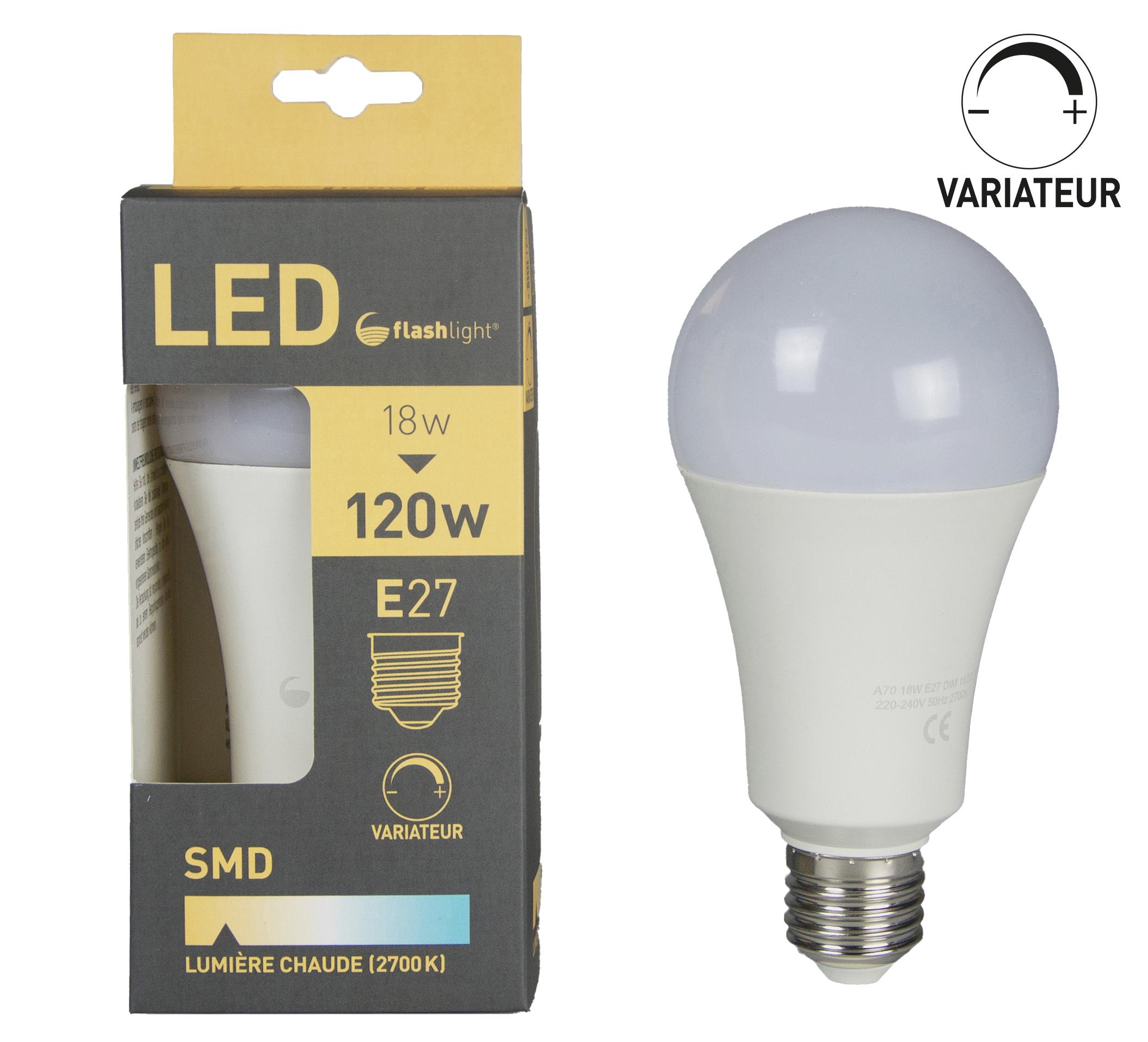 AMPOULE LED A70 E27 18W AVEC VARIATEUR