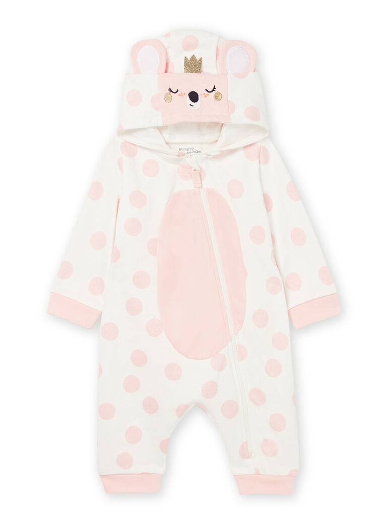 Surpyjama à capuche amovible à imprimé à pois