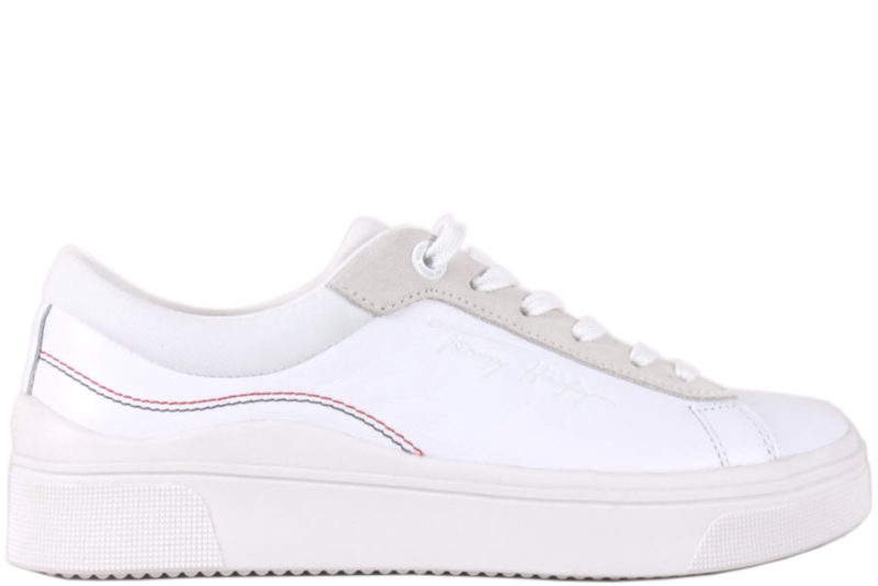 TOMMY HILFIGER ELEVATED TOMMY CUPSOLE HVID SNEAKER