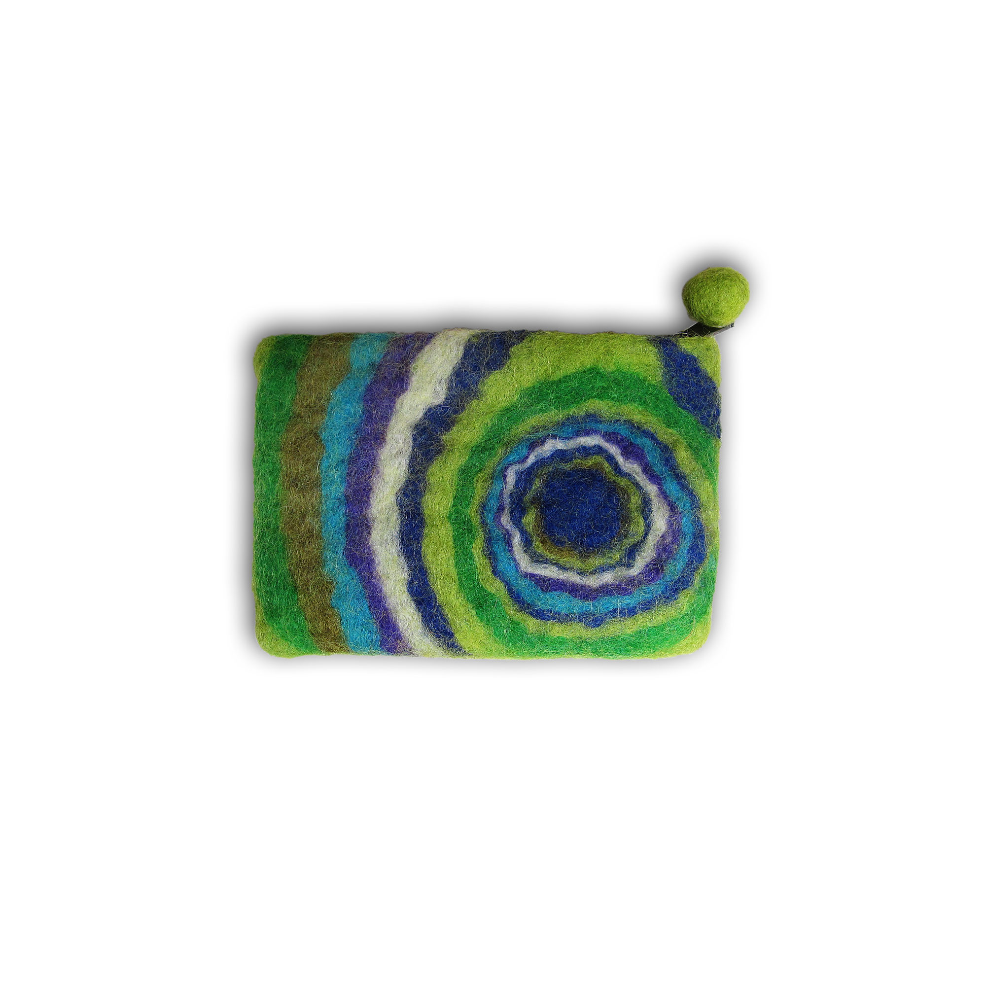Filz-Etui 'Spirale', grün-blau, B 16 cm, H 10 cm günstig bestellen