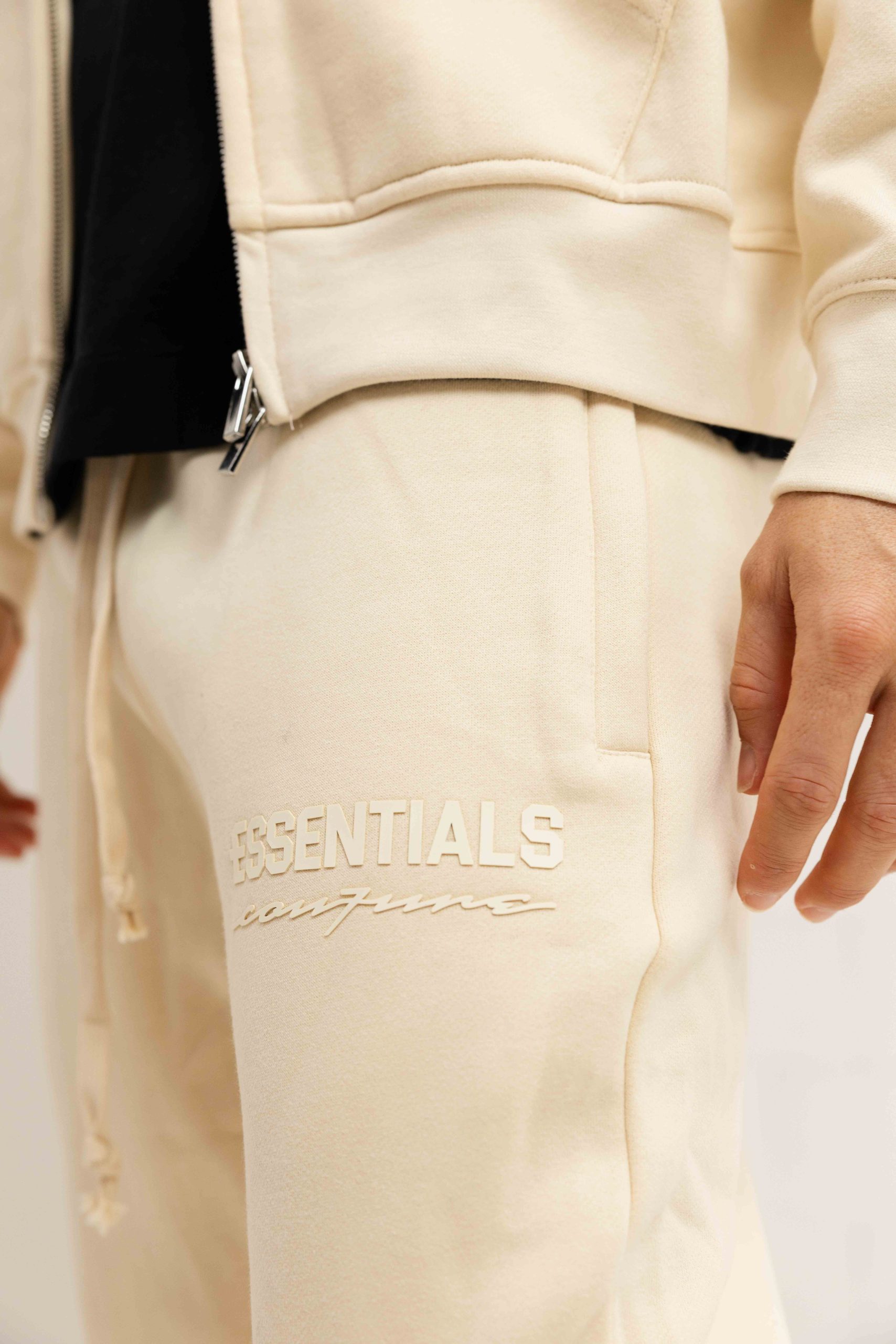 Cou7ure Essentials Basic Zipper Trainingspak Heren Beige