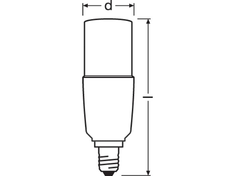 OSRAM Lampe Star CL Stick, 8W, E14 Warmweiss LED-Lampe