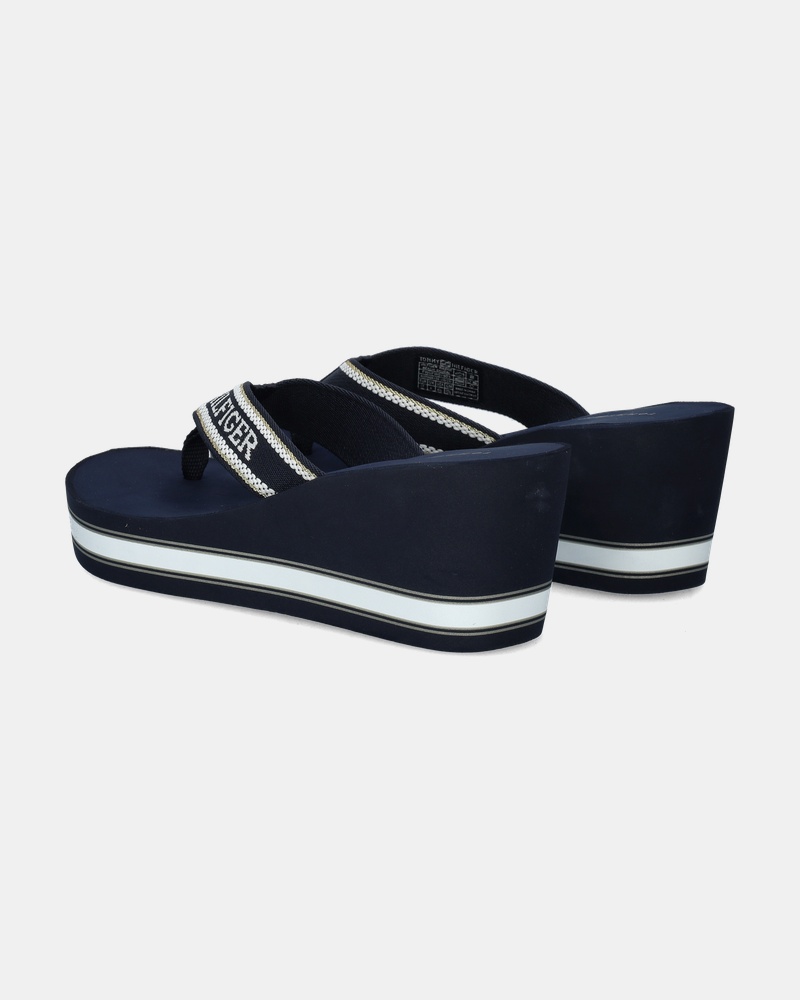 Tommy Hilfiger Sport Wedge Beach Sandalen  - blauw