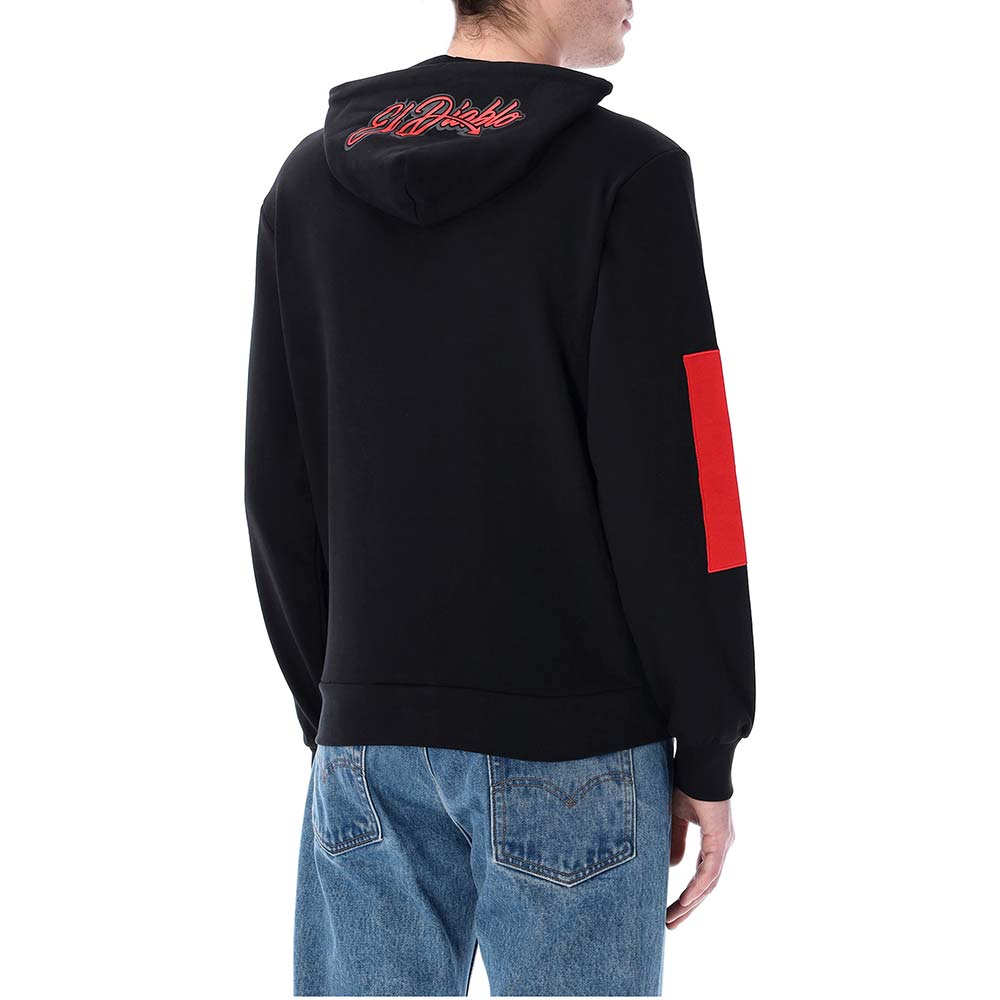 Fabio Quartararo - Sweat zippé à capuche 20 Outline Noir / Rouge
