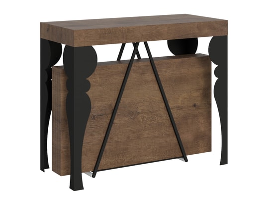 ITYHOME - Console extensible riza 90x40/300cm noyer