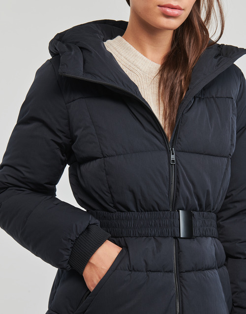 Esprit - BELTED PUFFER COAT - Noir