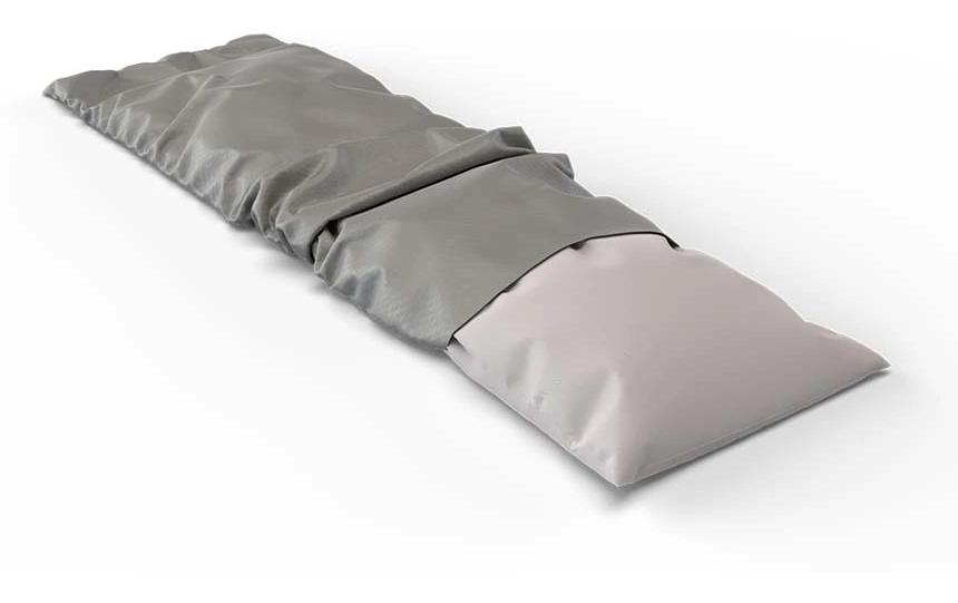 Kopfkissenbezug Satin Uni 40 x 130 cm, TitaniumSeitenschläfer Kissenbezug