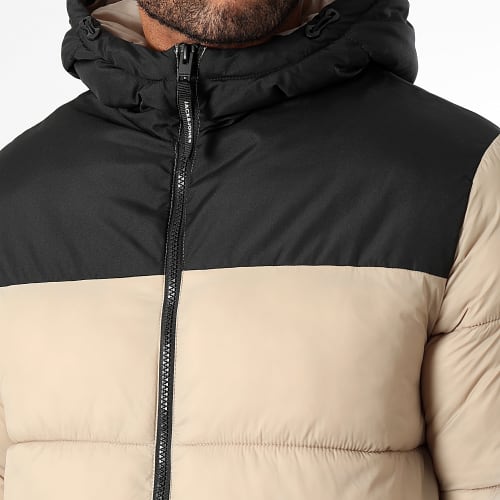 Doudoune Capuche Toby Beige Noir