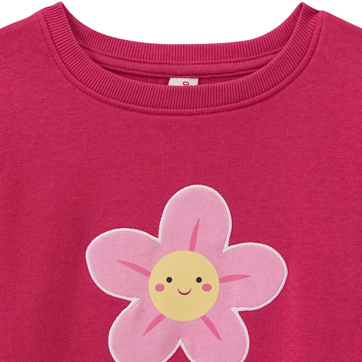 Topolino Mädchen Sweatshirt mit Blumen-Applikation dunkelpink