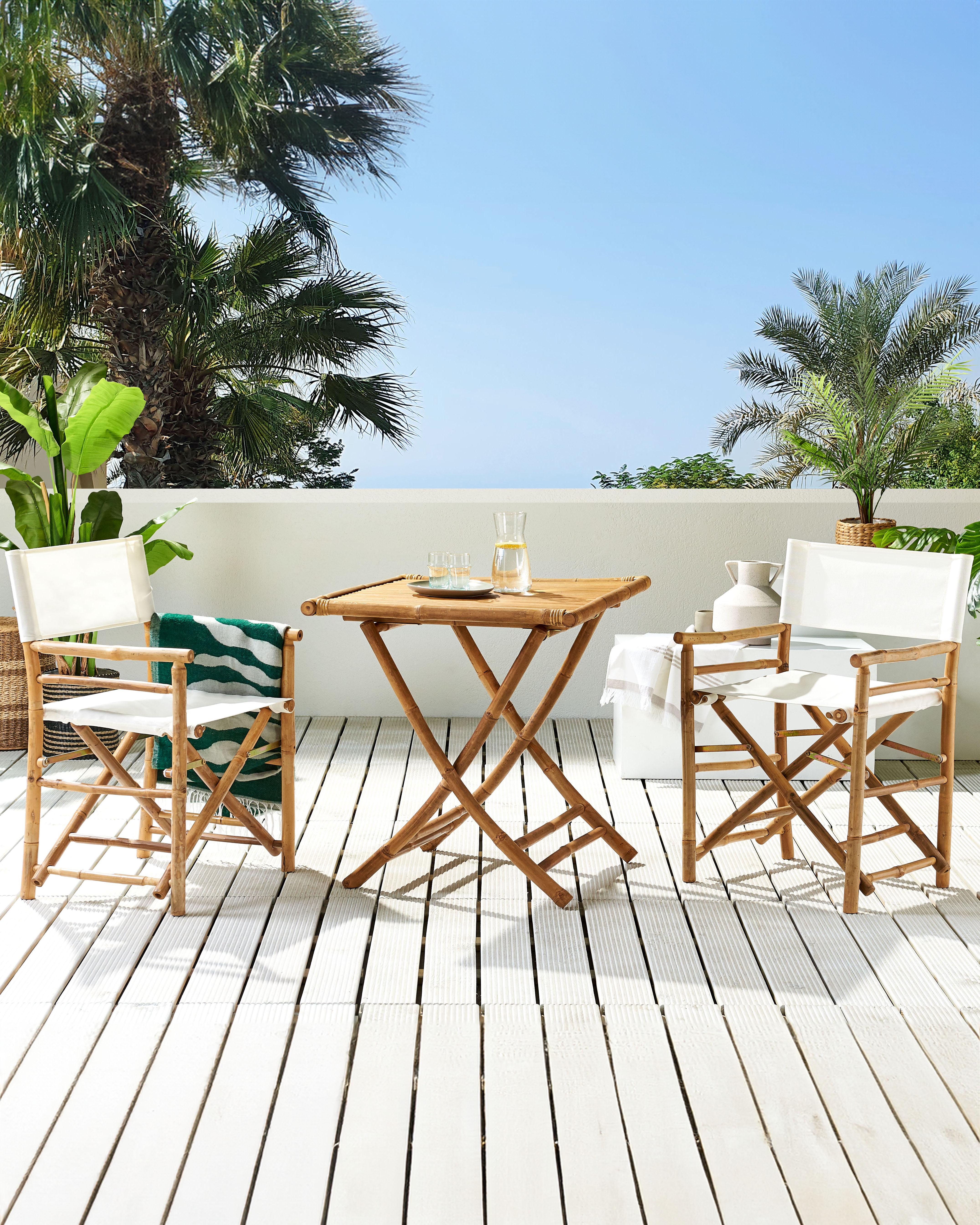 Set van 2 tuinstoelen MOLISE Bamboehout Bruin