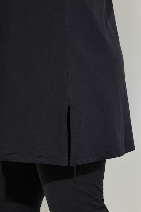 Longshirt, A-Linie, Blumendruck ab der Schulter