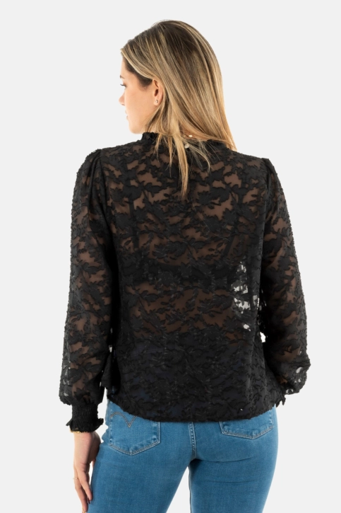 Tee shirt manches longues morgan 242-ojour noir