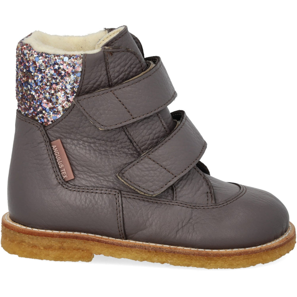 Køb Angulus Lavender/Pastel Multi Glitter TEX Støvle Med Glitter Og Velcro