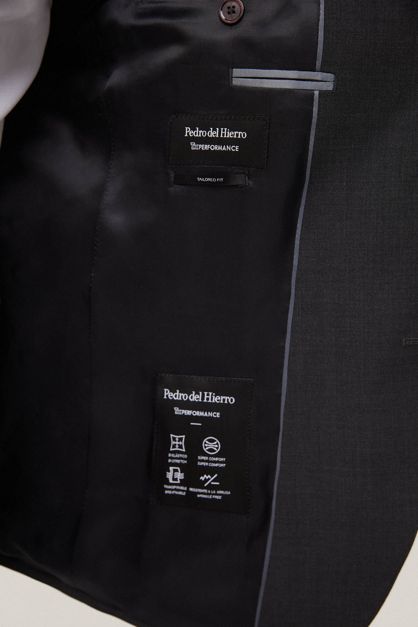 Blazer liso bi-elástico - Cinza