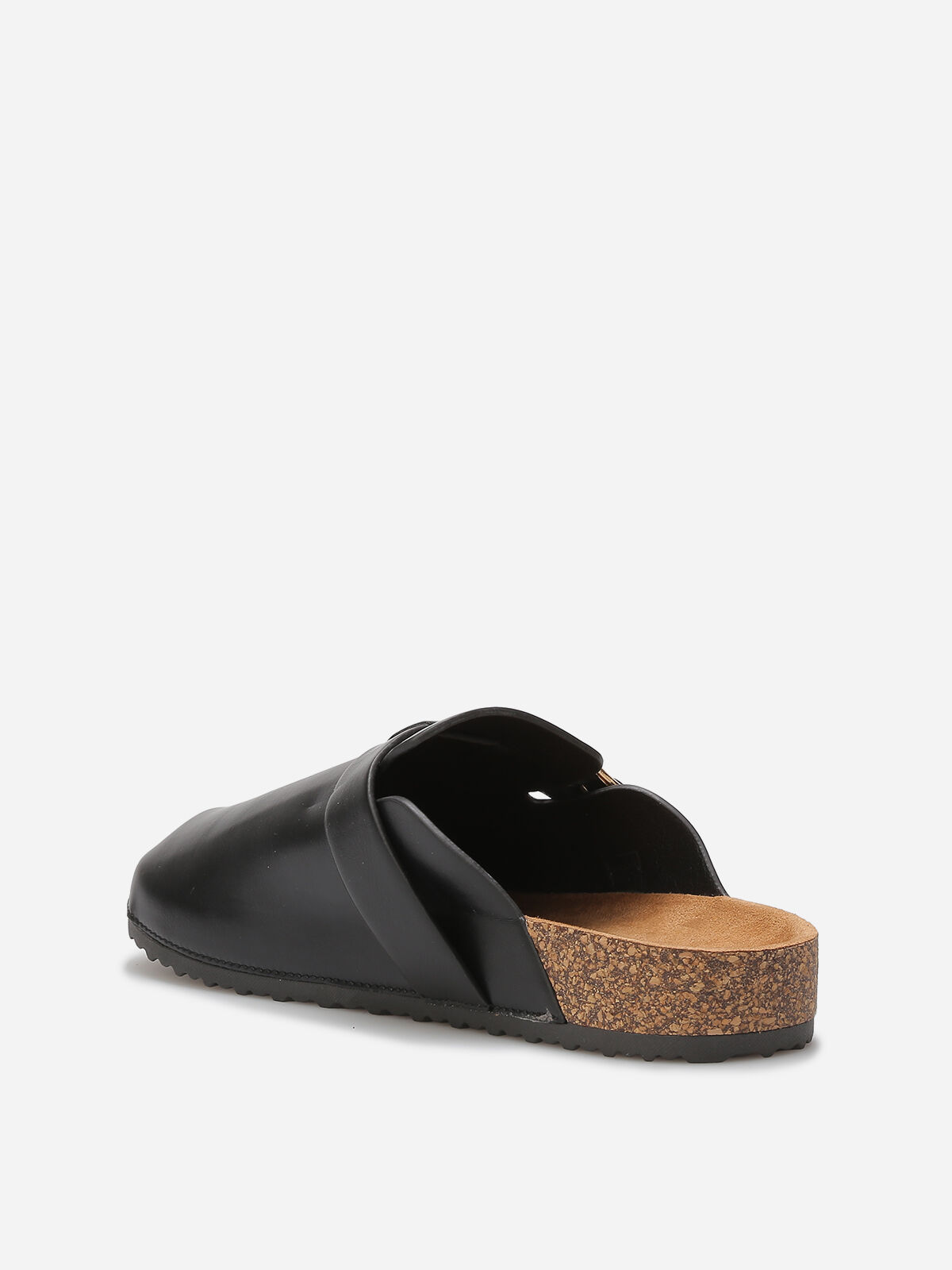 Mules en simili avec bride- Noir