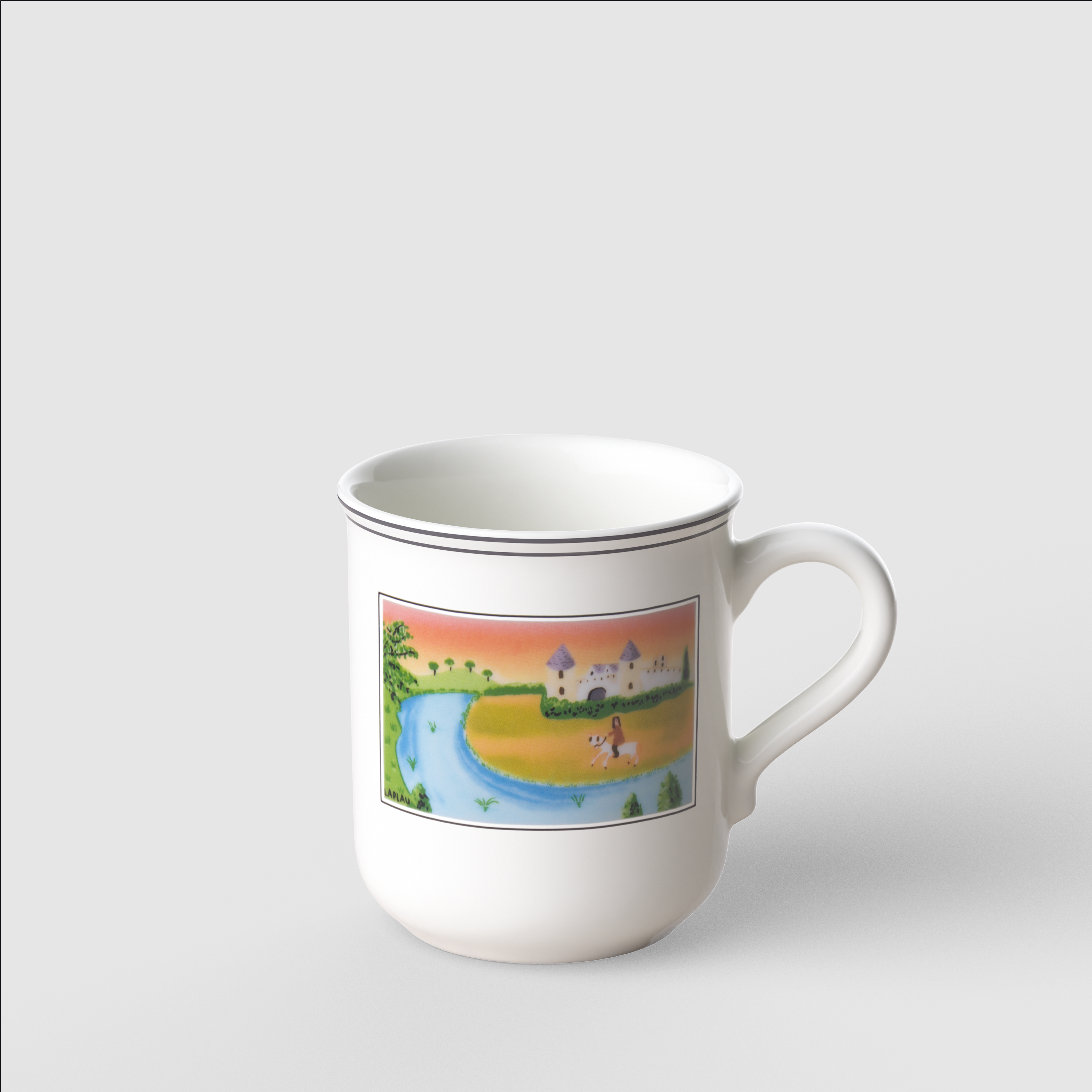 Design Naif Mug Multi-colored, 9.2 oz, Premium Porcelain