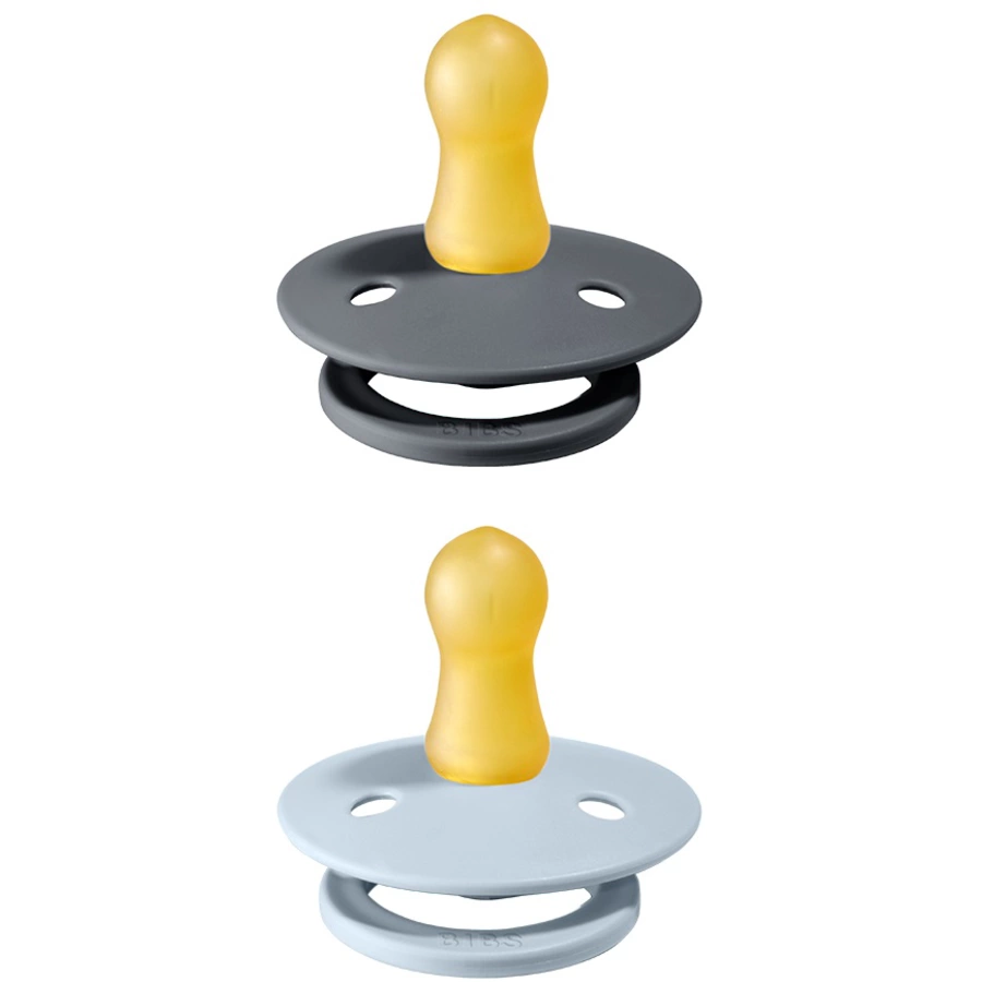 BIBS® Schnuller Colour Baby Blue  Iron 0-6 Monate, 2 Stk.