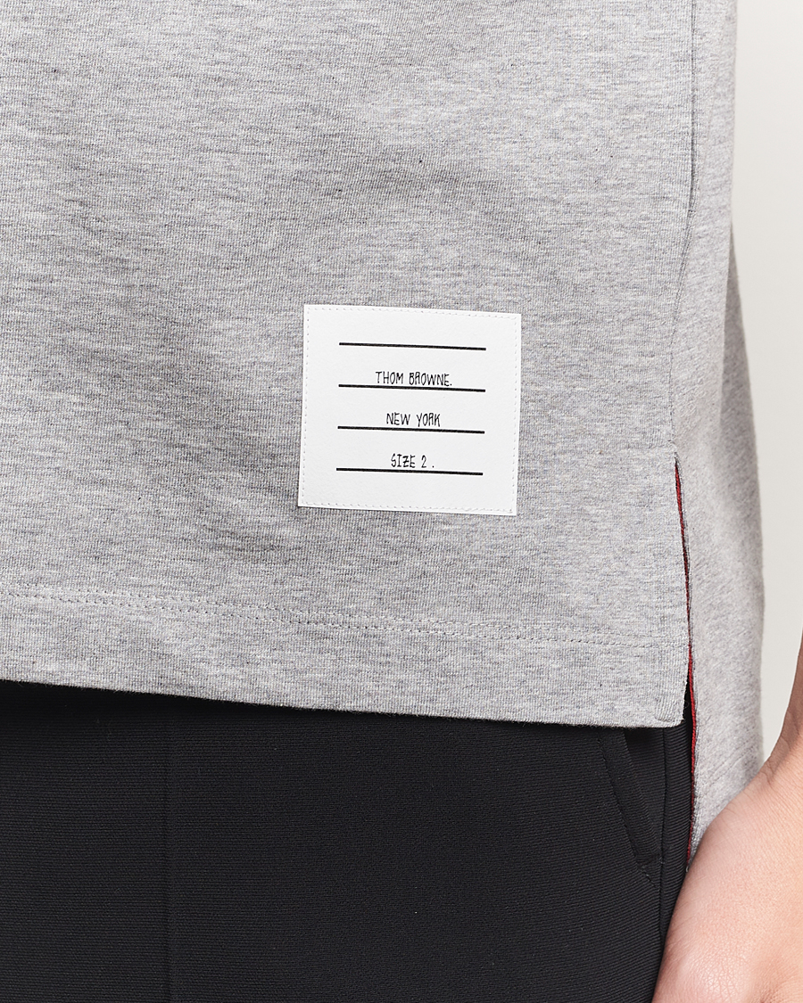 Thom Browne Relaxed Fit Polo Light Grey