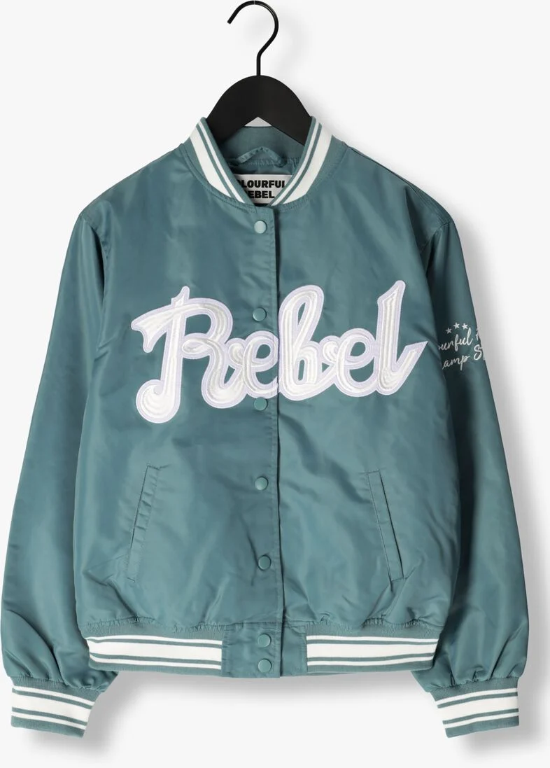 COLOURFUL REBEL mint colourful rebel jack felicia rebel patch satin bomber