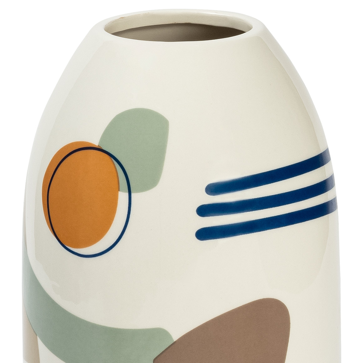 My Home Große Vase im modernen Design creme / blau / grün