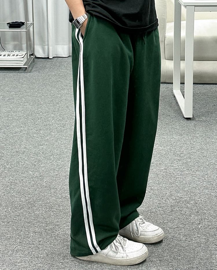 MRCYC - Hoge taille gestreepte joggingbroek met wijde pijpen