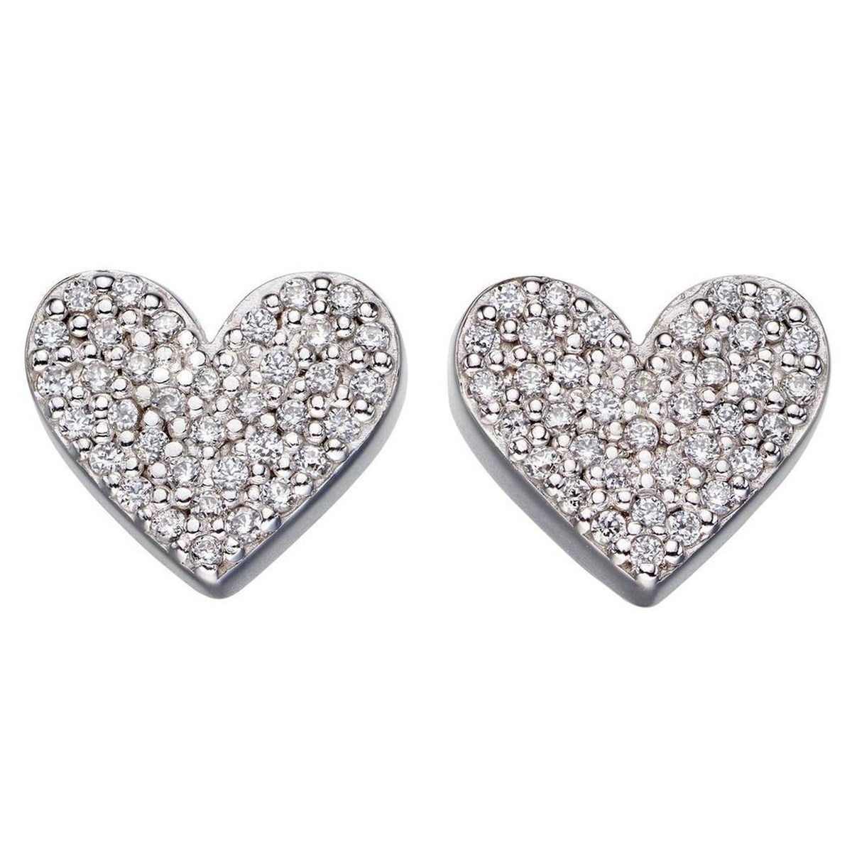 Boucle d'oreille coeur en argent 925/1000