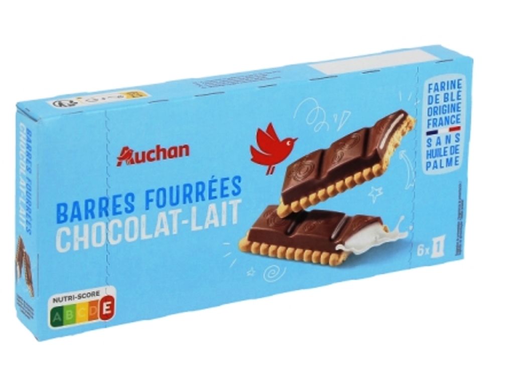 BOLACHA AUCHAN COM TABLETE CHOCOLATE 125G