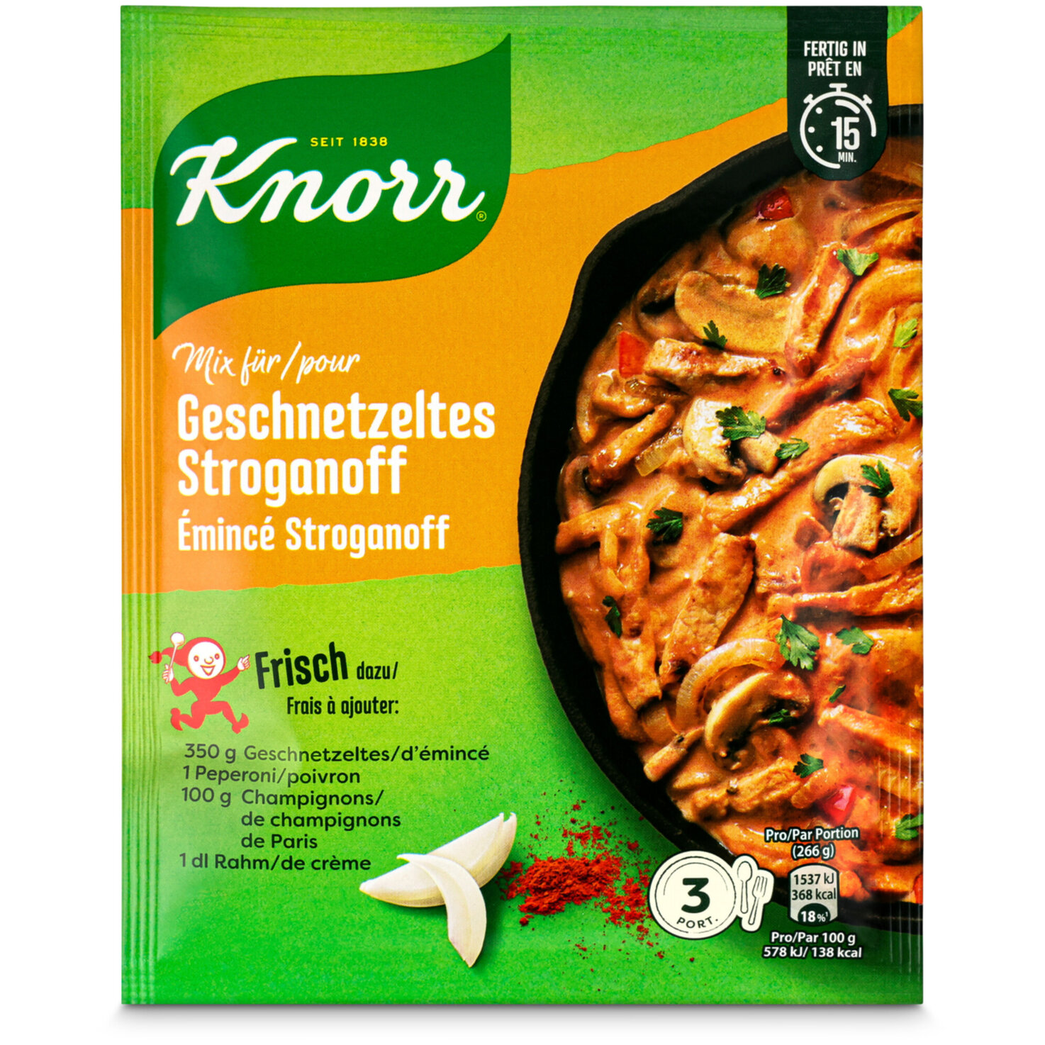 Knorr Mix Geschnetzeltes Stroganoff