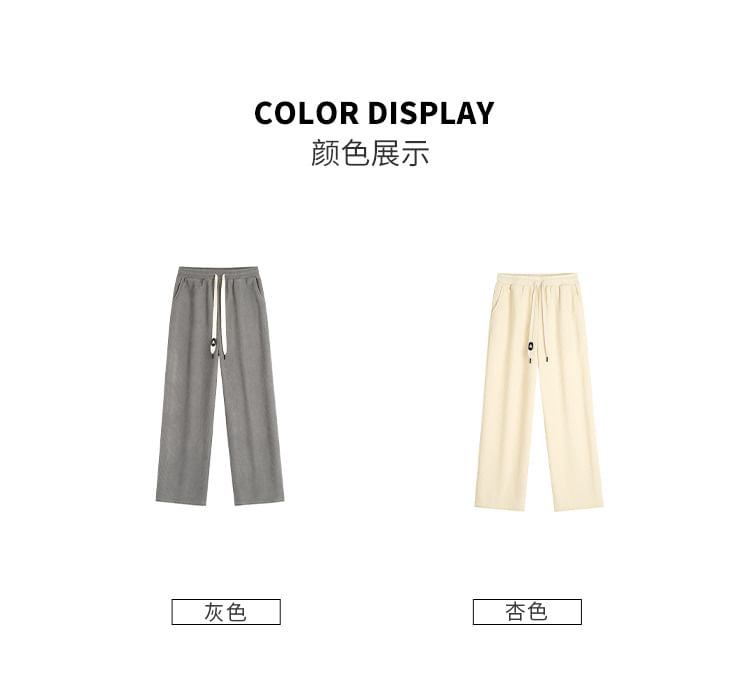 Appelsin - Corduroy broek met trekkoord in de taille, losvallend