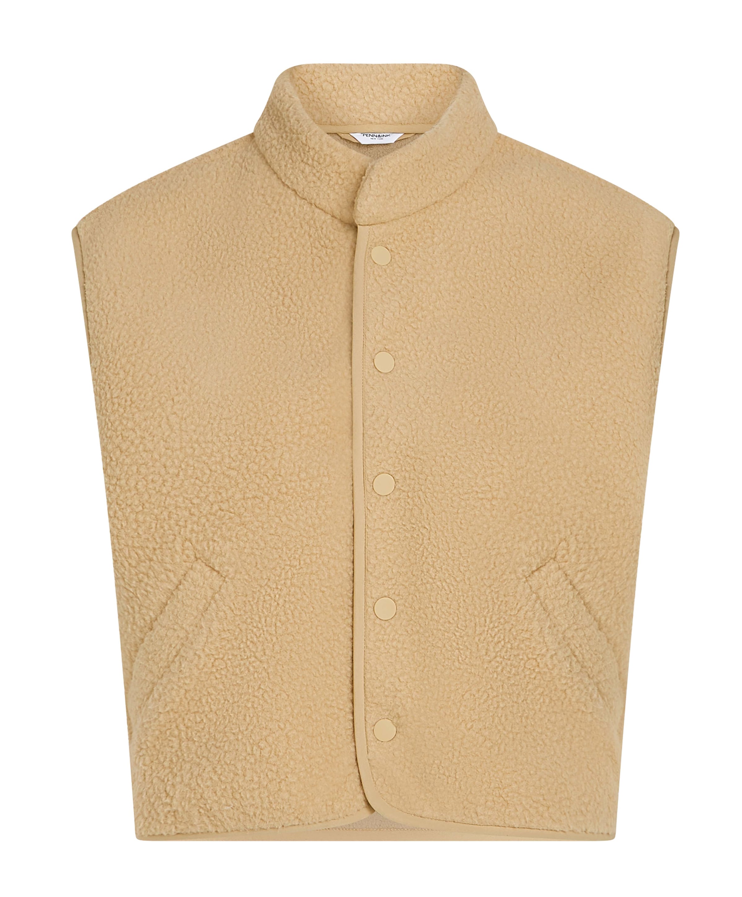 Penn & Ink N.Y. Dames gilet beige