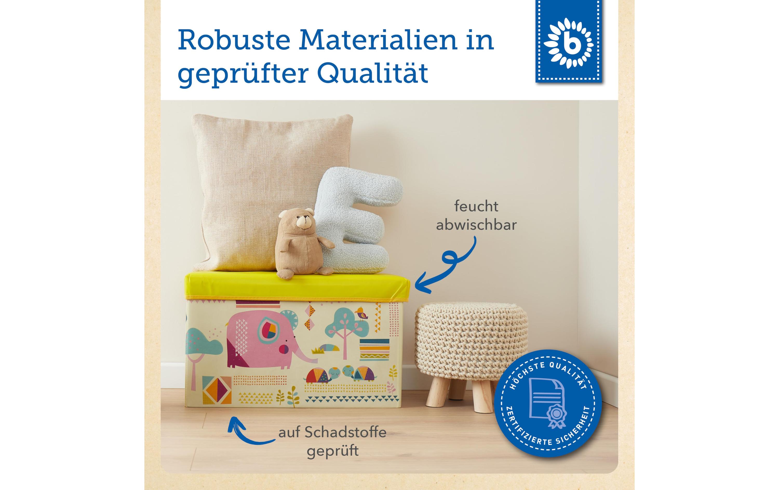 2in1 Aufbewahrungsbox und Bank ZooAufbewahrungsbox mit Deckel