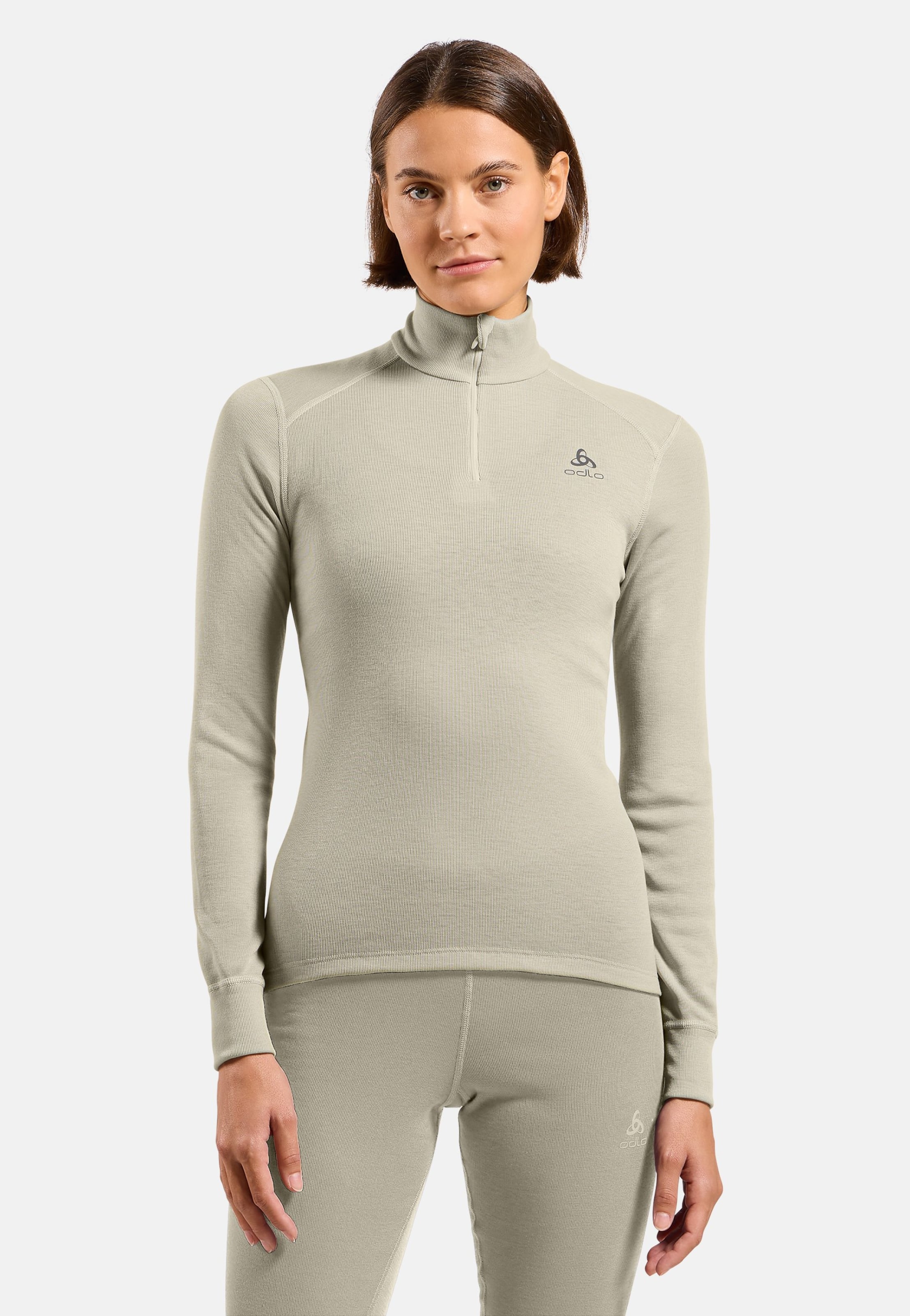 Active Warm Base Layer Half Zip in agate gray