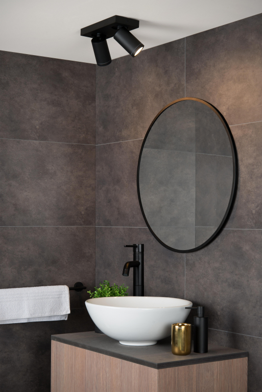 Lucide Taylor 2 spot badkamer IP44 zwart