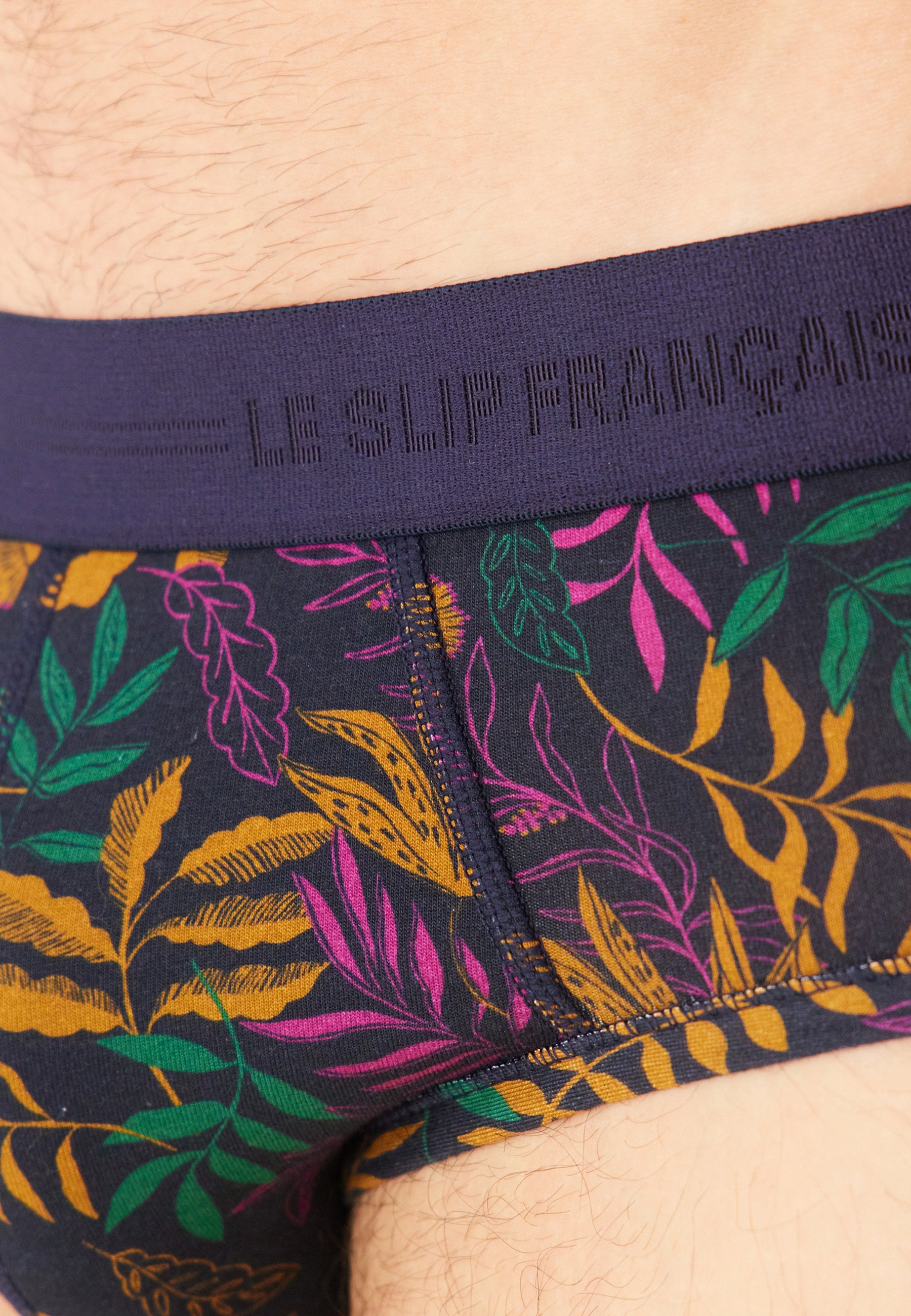 Slip en coton-Terrible Imprimé Sous Bois Marine