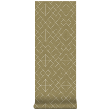 Vliesbehang Demi oker 112041