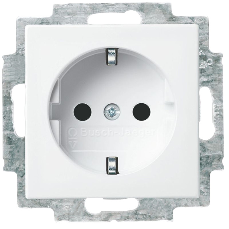 Busch-Jaeger Balance wandcontactdoos RA inbouw Glanzend wit
