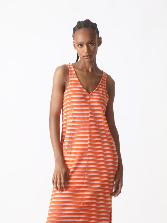 Vestido listrado Mistral x Lefties - Laranja Vibrante