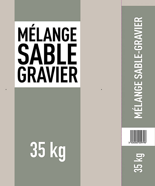 Mélange sable-gravier pour béton 35kg