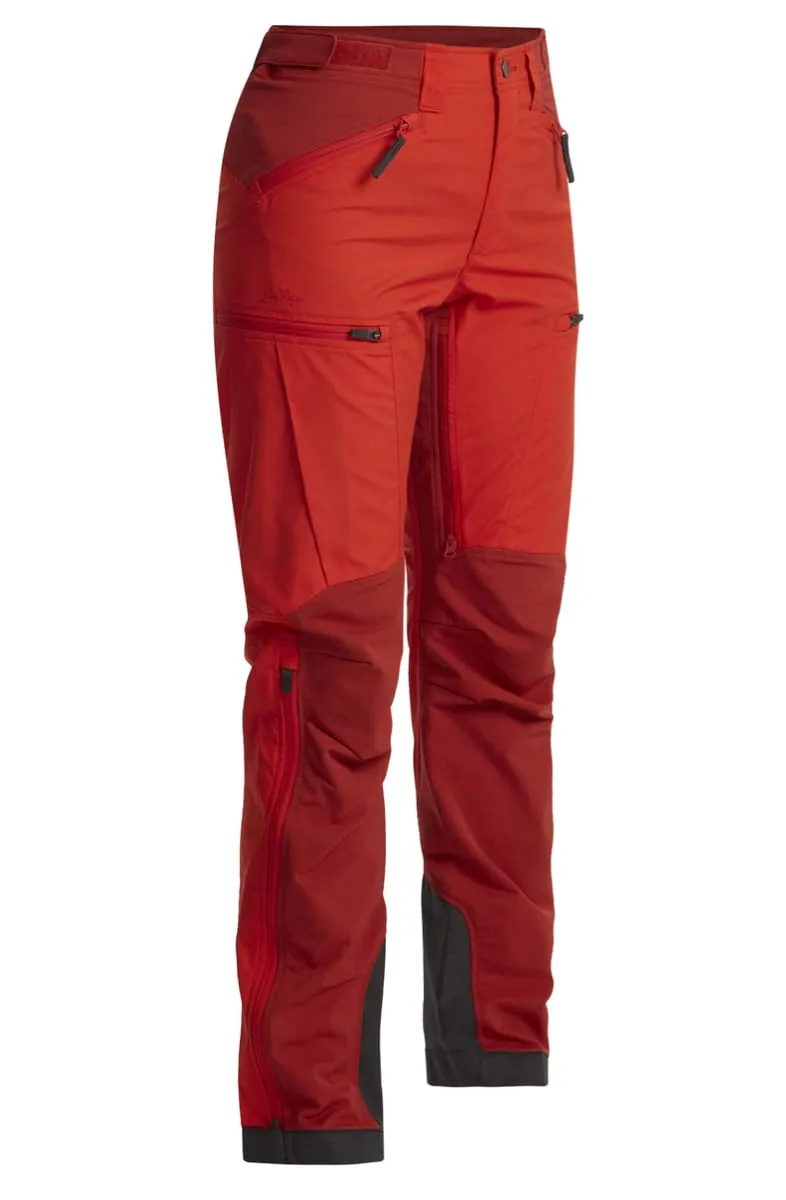 Lundhags Makke High Waist Curved Pant W Lively Red/Mellow Red