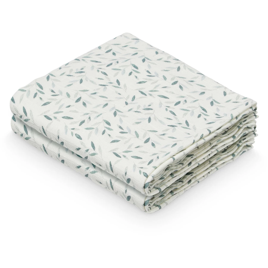 Cam Cam® COPENHAGEN Mulltuch 2er Pack Green Leaves