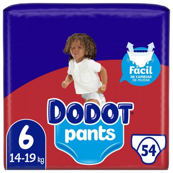Fraldas Cueca Dodot Pants Activity Extra T6 (14-19kg) 54 Unidades