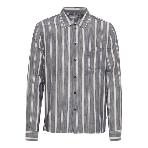 Solid Stribet Skjorte, Insignia Blue, XXL
