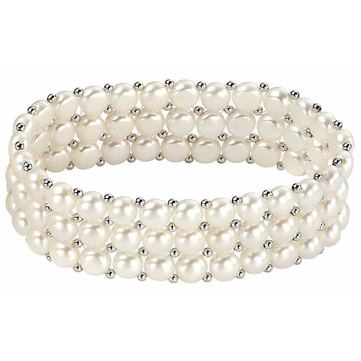 Bracelet  perle d'eau douce en argent 925/1000