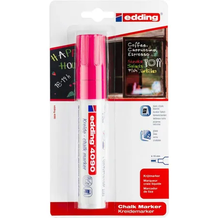 edding 4090 Kreidemarker, 4-15mm, neonrosa