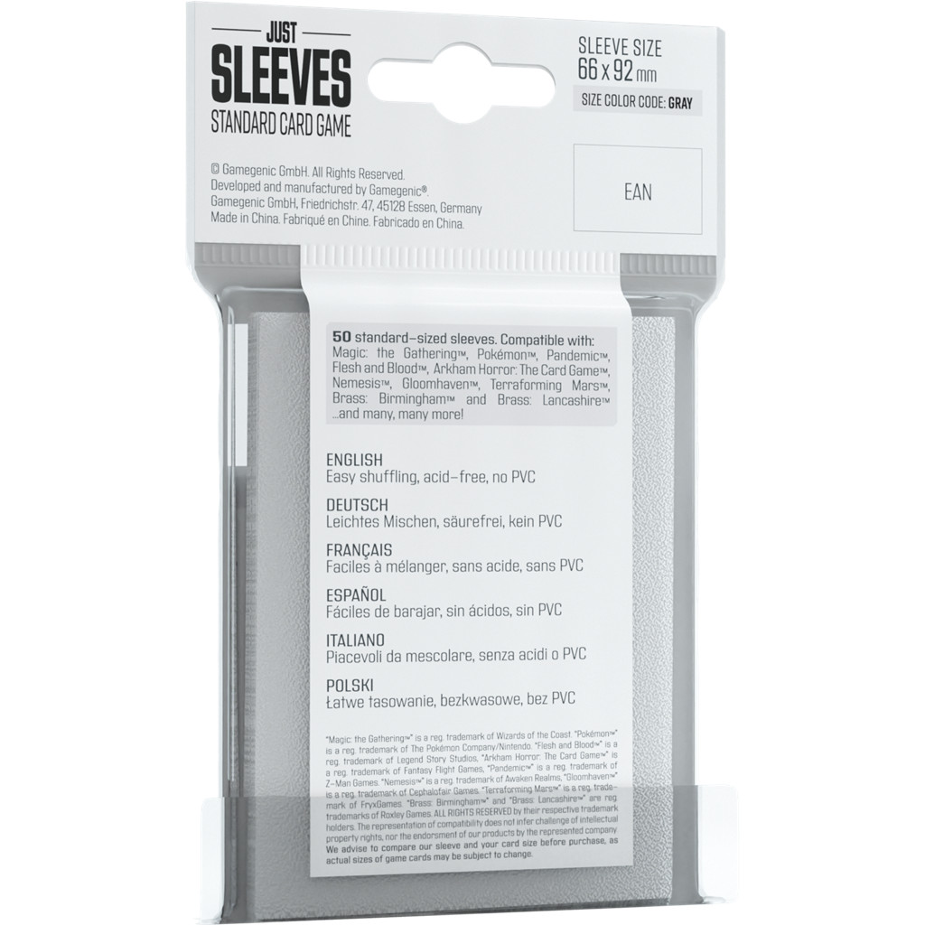 Gamegenic - 50 Just Sleeves Standard Size