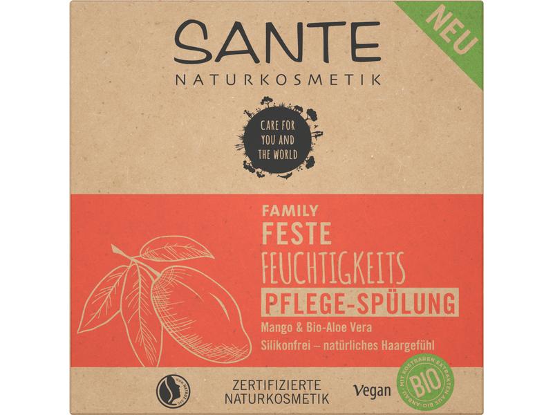 SANTE Haarspülung Family Mango and Bio Aloe Vera 60 g Natürlicher und fester Conditioner gegen trockenes Haar