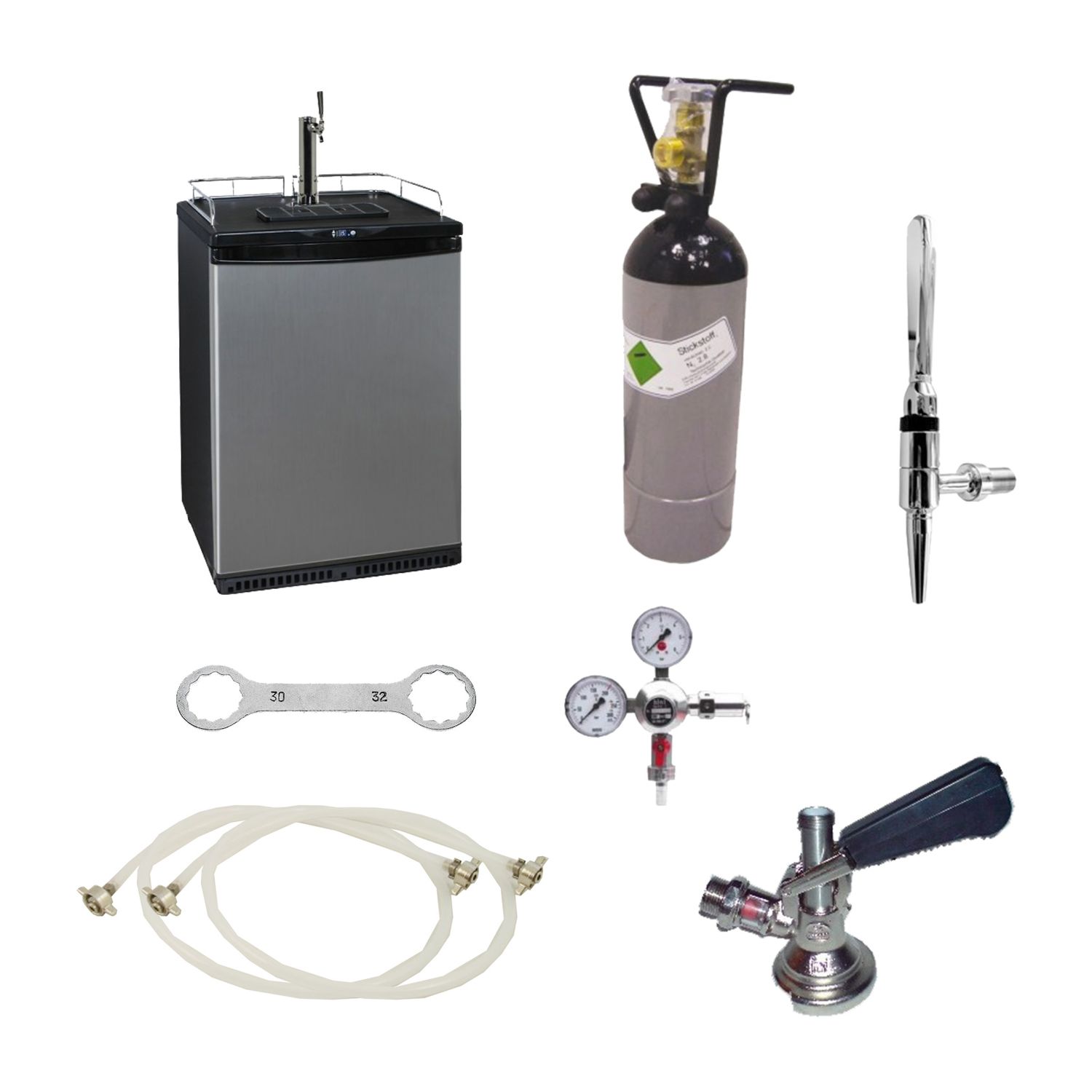 Komplett Set - Cold brewed coffee Zapfanlage, Bierzapfanlage, Zapfkopf:5 Liter Adapter