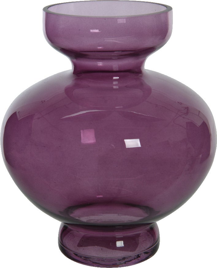 Decoris vaas paars D 14,5 H 17,5 cm