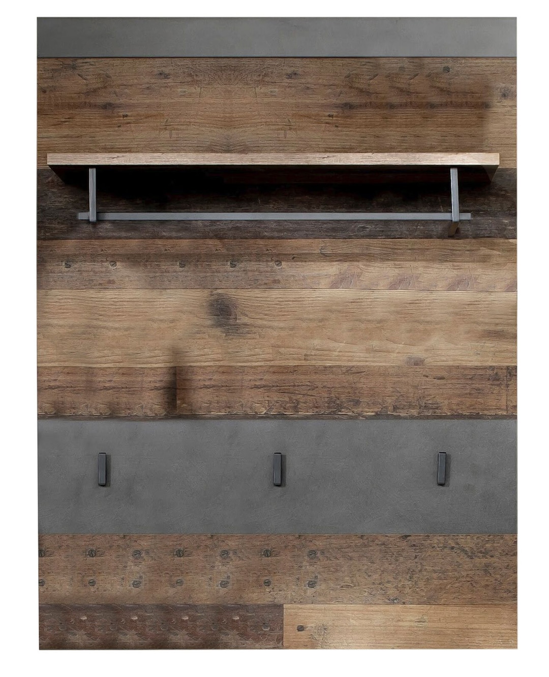 Garderobenpaneel Indy Old Wood/Grau ca. 80 x 106 x 28 cm